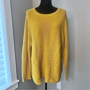 💚 Croft & Barrow women’s size XXL mustard yellow sweater
